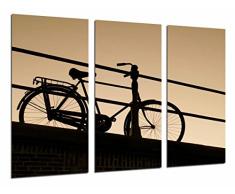 Cuadro Fotográfico paisaje Bicicleta de Paseo Atardecer, Bici Tamaño total: 97 x 62 cm XXL