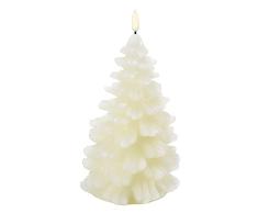 Piffany Copenhagen UYUNI Lighting Vela con llama parpadeante LED 3D patentada, diseÃ±o elegante y minimalista, base de cera â Ãrbol de Navidad Ivory 11 x 21 cm