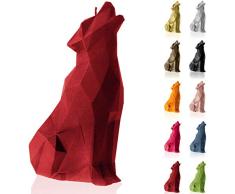 Candellana Hecho a Mano Wolf Low-Poly Vela de Regalo - Divertida - Vela Decorativa - DecoraciÃ³n del Hogar - Regalos para Amigos - Mecha de AlgodÃ³n - Tiempo de Quemado 35h - Vela Red