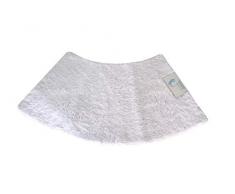 Cazsplash Luxus Quadrant - Alfombrilla de Ducha Curvada (tamaño pequeño), Microfibra, Blanco, Medium