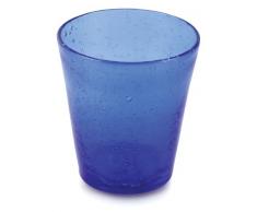 Villa DEste Home 2163681 Cancún Vaso de Agua de Vidrio Soplado Artesanal, en Azul, 6 unidades