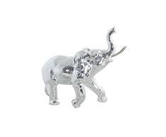 Figura Decorativa de la Marca DKD Home Decor Elefante Plateado Resina (47 x 19.5 x 41 cm) (Referencia: S3019597)