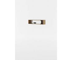 ESF G-10 - Armario suspendido de MDF (Panel de Fibra de Madera de Densidad Media), Recubierto de Papel Decorativo impregnado de Resina melamina, Acabado Gris/Blanco, Talla única