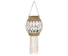 Casablanca - Portavelas para Colgar (Cristal, 29 cm), Color Natural