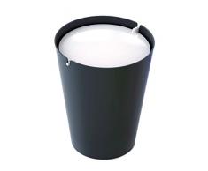 Outlook Design Smarty II Bin Papelera con Tapa basculante de ABS, Negro