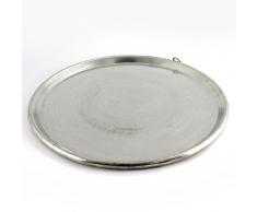 Ollas Agnelli Tortiera para el Cobre Martillado Farinata cónico estañado, con Hem, Altura 2 cm, diámetro 60 cm