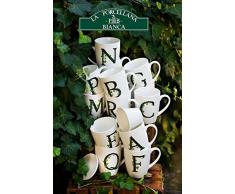 La Porcellana - Taza (Porcelana, 12 x 12 x 3 cm), Color Blanco