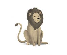 Komar Wandbild Von Cute Animal Lion | Poster, Bild, Wohnzimmer, Schlafzimmer, Dekoration, Kunstdruck | ohne Rahmen | P111E-40x50 fotomural, Blanco, marrÃ³n