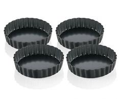 KÃ¼chenprofi 0810011004 - Juego de moldes para Horno (4 Unidades, 12 cm), Color Negro