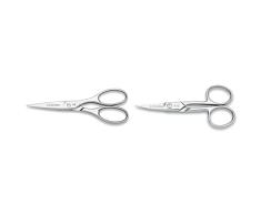 3Claveles 404 - Tijera para cocina de 8 pulgadas, inox & Tijeras uÃ±as tijera cortaÃºÃ±as con hojas curvas para manicura para dar formas a las uÃ±as de las manos de acero inoxidable 10 cm 4