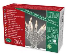Konstsmide Guirnalda de luces LED, One string, 50 diodos de blanco cálido, 230 V, para interior, cable transparente 6303 â 123