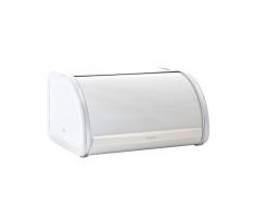 Brabantia Panera Mediana con Tapa Deslizante, Acero Inoxidable, Blanco
