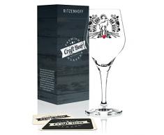 Ritzenhoff Craft Beer Vaso de cerveza, 250 milliliters, Cristal, Schwarz, WeiÃ, Rot