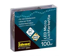 Guirnalda de luces LED con 100 luces LED en blanco cálido, con 6 horas de temporizador, funciona con pilas, para fiestas, Navidad, decoración, bodas, como luz de ambiente, aprox. 10, 2 m