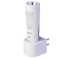 POLYPOOL - PP3301 Lámpara Luz Nocturna LED Sin Cables - Lámpara 14+6 LED Recargable para Inducción - Luz LED Marcadora de paso con Detector Presencia - Lámpara Emergencia Portátil Para Black Out