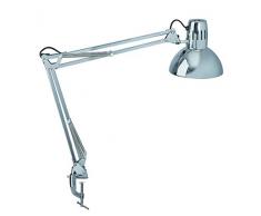 MAUL MAULstudy - Lámpara de escritorio con brazo articulado, metal, ajustable, lámpara de oficina exclusiva, cromo