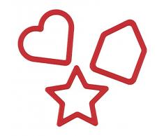 Brabantia Moldes de Hornear, 3 Piezas, Molde de Hornear,Molde de Horno, Moldes, Rojo, 105227