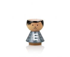Lucie Kaas Bordfolk Huevera, Madera de Haya, Multicolor, HÃ¶he: 6 cm