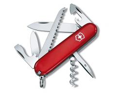 Victorinox Camper Navaja con 13Â funciones, incluyendo sierra para madera y sacacorchos, de color rojo con blÃ­ster
