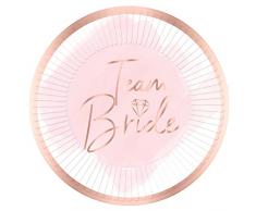 amscan 9909890 - Platos de papel para despedida de soltera de Team Bride - Paquete de 8