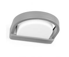 Eco Light Origo moderna lámpara de pared exterior (, E27, 27 x 25,2 cm, Plata 1849 SI
