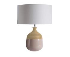 Lussiol 233808 - Lámpara decorativa (cerámica, 60 W, 35 x 48 cm), color beige