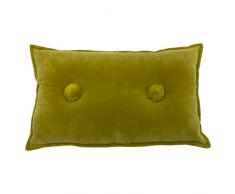 Furn Bobble - Cojín con pompón, diseño de botón, algodón, Ochre Yellow, 30cm x 50cm (12 x 20 Inches)