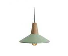 GSC Evolution Lampara colgante Plate E27 1M Madera + Verde