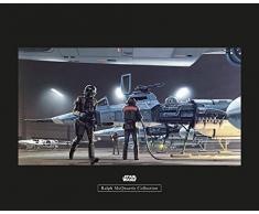 Komar Wandbild Von Star Wars Classic RMQ Yavin Y-Wing | Kinderzimmer, Jugendzimmer, Dekoration, Kunstdruck | ohne Rahmen | WB167-50x40 fotomural, carbÃ³n