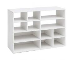 Wohnling WL5.816 - Estantería de Madera (97 x 72,5 x 35 cm), Color Blanco