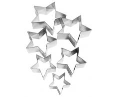 Dr. Oetker 1061 - Set 6 Cortadores Galletas Estrella Ã4-9x2,5cm., en acero estaÃ±ado