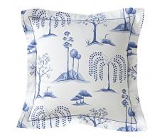 Sanderson 5to 14-0136 Kyoto-Funda de almohada, algodón y satén, inalámbrico, color azul, 50 x 73 cm