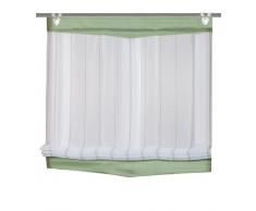 Home Fashion 91292-868 - Estor (140 x 60 cm, con ganchos y anillas), diseño a rayas, color verde