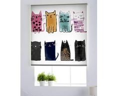 Estoralis A-233 - Estor enrollable Easyfix Translúcido, Impresión Digital, 85 x 150 cm, Multicolor