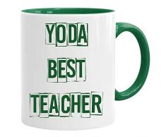 Yoda Best Teacher - Juego de taza y caja de regalo para profesores de alumnos | Regalos para profesores | Tazas de Navidad para profesor | Taza escolar