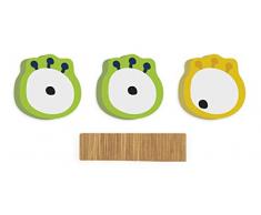 Small Foot by Legler ABC Letras Monster Juego de complementos, Eyes de Madera, Ideal como complemento a Letras de Madera, Juego de Accesorios con Guirnalda.