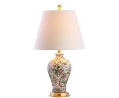 Jonathan Y JYL3009A Grace Lámpara Mesa LED Floral 61 cm Lámpara Clásica Chalet Mesilla Noche Escritorio para Habitación, Salón, Oficina, Multicolor