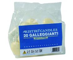 CERERIA di Giorgio risthÃ² Velas flotantes, Cera, Marfil, 4,5 x 4,5 x 2,5 cm, 20 Unidades