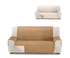 Cardenal Textil RUBÃ Cubre Sofa Bicolor Reversible, Crudo Beige, 2 PLAZAS