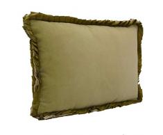 Ragged Rose Ribbon Kiwi - Cojín (Terciopelo, 35 x 50 cm), Color Verde