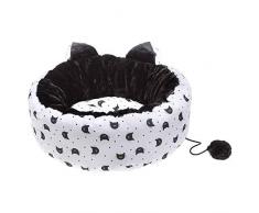 Ferplast Sofa Algodon Gato Muffin, Negro, Mediano