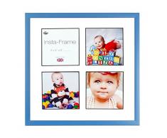 Inov8 16 x 40,64 cm Insta-Frame Marco para Instagram 4/de Estampado a Cuadros de Fotos con paspartú Blanco y Negro con Borde, Azul
