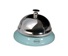 Capventure Campana de Escritorio Bell BL, Metal, Azul, 9 x 9 x 7 cm