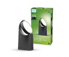 Philips - Pedestal de exterior con foco orientable Philips Mimosa 7W Luz Neutra 4000k, protección IP44