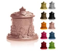 Candellana Vela de hormigÃ³n, Navidad, casa de jengibre | altura: 13 cm | oro rosa | vainilla oriental | tiempo de combustiÃ³n 40 h | Navidad | hecha a mano en la UE