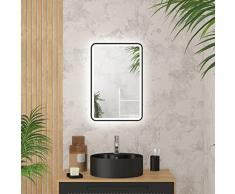 Espejo de baÃ±o con iluminaciÃ³n LED y Contorno Negro â 40 x 60 cm â GO Black LED