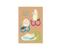 Komar Wandbild Von ABC Animal B | Poster, Bild, Wohnzimmer, Schlafzimmer, Dekoration, Kunstdruck | ohne Rahmen | P036B-30x40 fotomural, carbÃ³n
