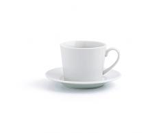 Quid Renova Blanca Set 6 Tazas Con Plato Porcelana 22cl Transparente