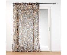 Douceur dInterior, Visillo con Ojales (140 x 240 Cm) Cabana Camel, Velo Arenado Estampado