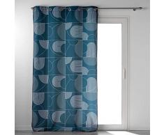 Douceur dIntÃ©rieur Cortina con Ojales, 140 x 280 cm, poliÃ©ster, Estampado de bocetos, Color Azul